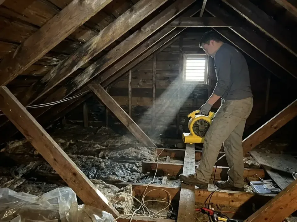 attic-water-damage-drying-proc-007 — frequently asked questions, Emergency Water Extraction & 24/7 Flood Response in Schulen…